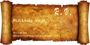 Ruttkay Vajk névjegykártya